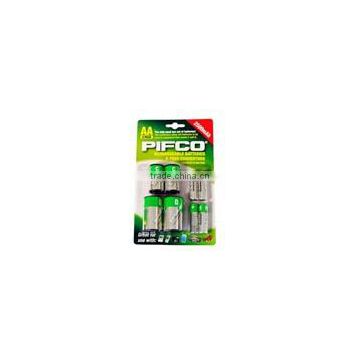 Pifco 4pk AA 2500mAh Rechargeable Batteries & Convertor