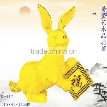 New design 24k Gold Plated rabbit decoration