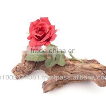 Valentine flower on natural wood