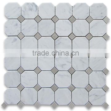 MM-CV327 Hot product indoor decor natural stone octagon white marble mosaics