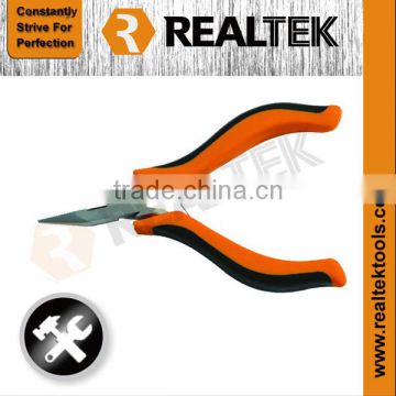 Nickel-planted Mini Long Nose Pliers With Bi-color Plastic Handles