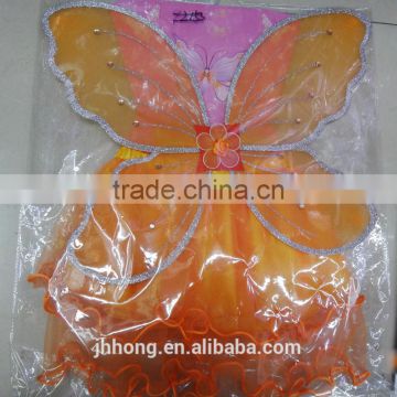 orange costume butterfly wings set for kids