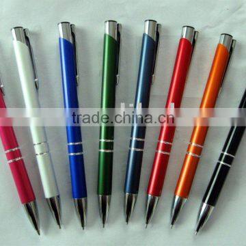 High quality Metal ball pen/click type ballpen/slim metal pen