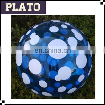 PVC inflatable helium balloon, printing white speckle inflatable ball for sale