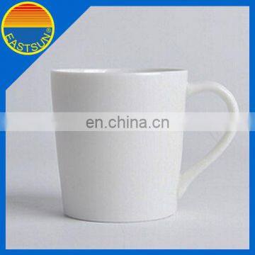 Promotional eco-friendly custom white blank ceramic mug