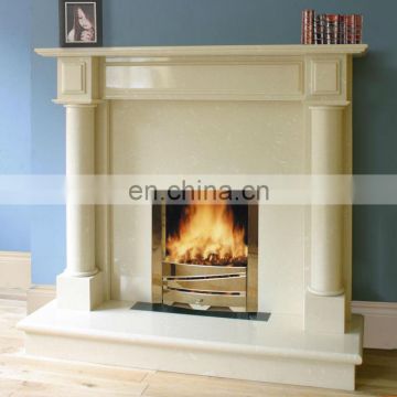 White Marble Fireplace with indoor