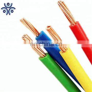 600V PVC insulated Copper conductor 8AWG 6AWG 2AWG THW Wire with UL83 standard