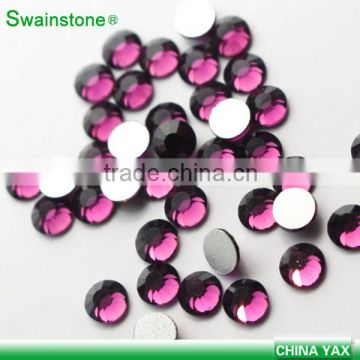 0305L Samples free!!China manufacturer 5mm 20SS 1440pcs fuchsia diamonds flat back not hot fix rhinestones for Nail Art