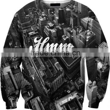 allover printed o neck men sweater