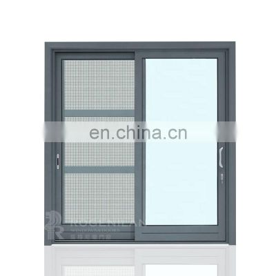 139 series thermal break aluminum frame glass sliding door with 304 stainless steel mosquito mesh