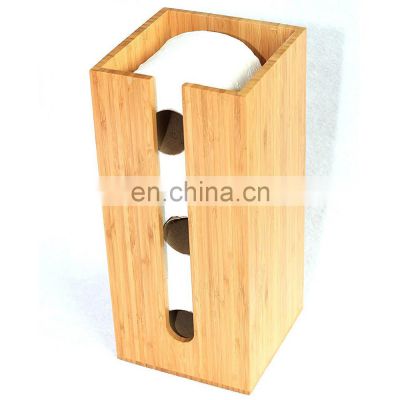 Wall mount paper towel dispenser bamboo tissue box napkin holder