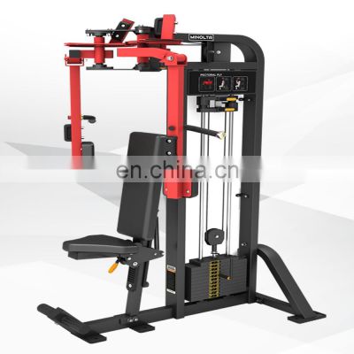 Sports fitness equipment gym machine dual Pearl Delt/Pec Fly strength pin select training workout machine Chest press
