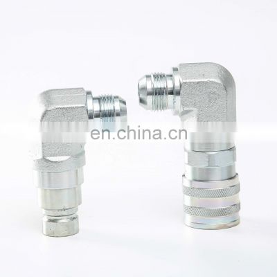 Flush Face Quick Coupler for Articulated Trucks couplings with 90 degree elbow