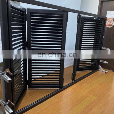 High quality aluminum alloy folding windows and shutter integration