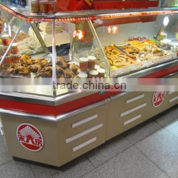 Supermarket hot food display case