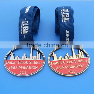 Dubai Marathon Running Medal with Ribbon