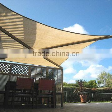 HDPE vrigin garden beige color triangle sun shade sail /balcony shade sail