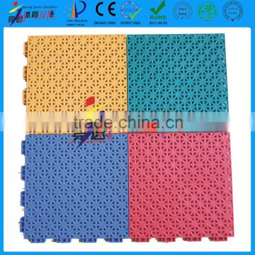 TKL250-13BJ China supplier 100% recyclable polypropylene skating Modular Suspended Surface Game Court Tiles