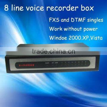 Hot Sale!8 Line Voice Recorder Box tv Recording Device Usb