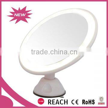 360 degree Rotation bathroom makeup mirror with suction cups