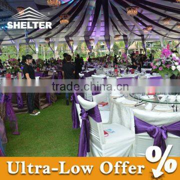 Wedding tent walls with beautiful roof lining