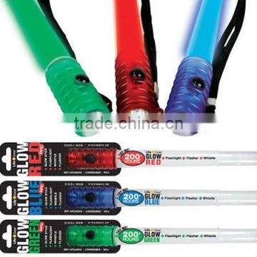 Life gear led glow stick flashlight whistle