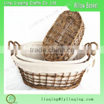 Baskets wholesale Handmde oval Wicker storage baskets / Soft bread basket /Rattan wicker bread baskets