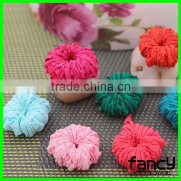 Artificial ribbon flower for hair decoration small fabric flowers