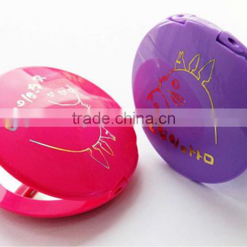 2015 newly shining double side mirror with one side golden pattern,ME104G