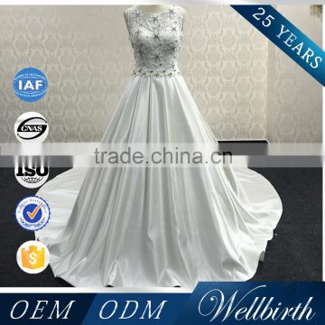 2014 Shiny Look Satin Wedding Dress for Women