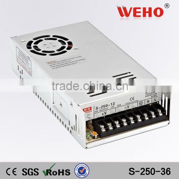 Hot sale 250w power supply 6.7A ac to dc cctv 36v led driver smps