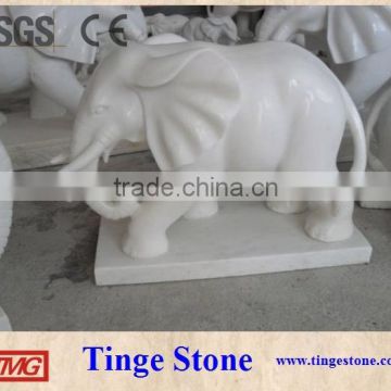 Elephant statues white marble outdoor decoration