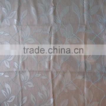 New arrival hollow leaves design 250gsm thick Linen Like Jacquard 100% polyester Curtain fabric