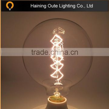 G125 vintage filament decorative bulb E27 60W 110V for cafe and bar, manufacturers squirrel cage G125