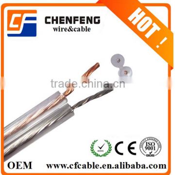 China Transparent Speaker Cable Gold and Silver