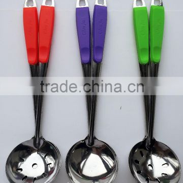 Fashionable well using plastic solid silicone spatula in cookware set