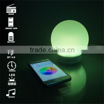 soft smart ball stereo color changing and lighting app control speaker