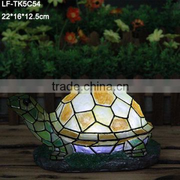polyresin figurine tortoise solar light garden light