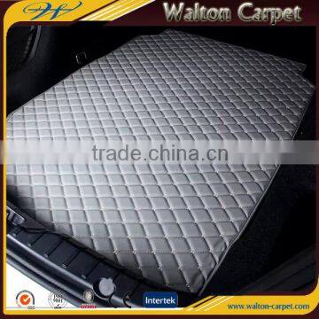 Rhombic pattern best quality custom size leather car trunk carpet