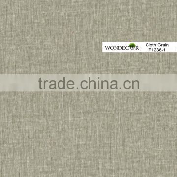 melamine decorative paper for laminate hpl/mdf decor paper of cloth grain decorative paper for furniture