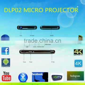 DLP 02 Mini ProjectorFull HD Home Theater Portable Led Projector 100LUMEN Micro projector
