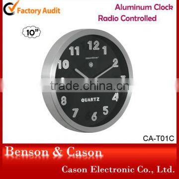 Cason metal wall clock radio controlled