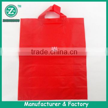 2016 popular red color side gusset plastic bag with your logo