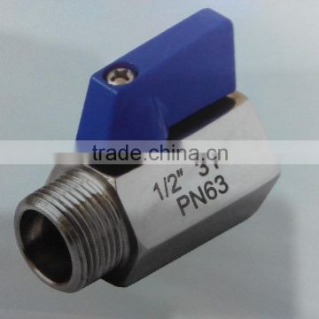 mini ball valve M/F B111s, API598,EN12266,passed AD2000-WO