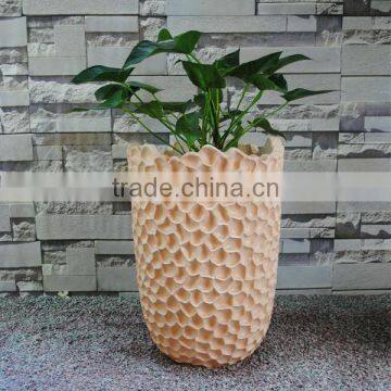 Honeycomb Surface Modern Decorative Fibreglass Planter