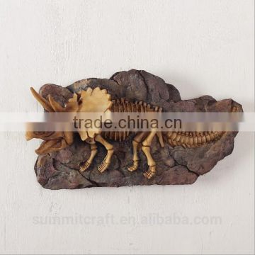 Resin triceratops dinosaur fossils wall hangings for decoration