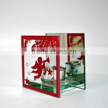 Famous Brand Christmas Decorate Star Design Glass Candle Holder
