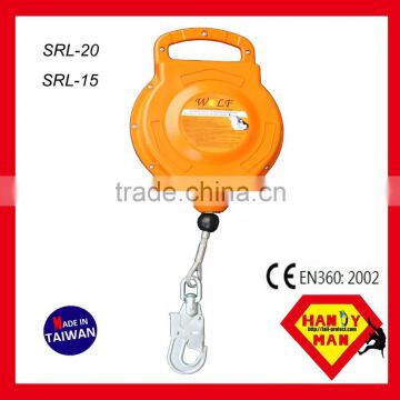 SRL-20 Aluminum with Swivel Hook Wire Cable 20M Retractable Lifeline Fall Arresters
