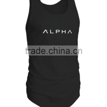 High Quality Mens Lengthened Gym Tank Top Round Bottom Athletic Tank Custom Printed Dry Fit Sports Tank Top