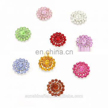 2016 Trendy Alloy Colorful Rhinestone Button Clear Crystal for Accessories with High Quality Plating